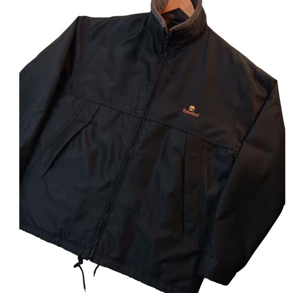 Timberland Other - Timberland Waterproof Bomber Jacket XL Black Logo Full Zip Outdoors Mariners